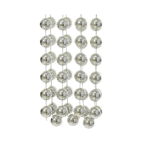 Perlenkette XXL silber 2x270cm