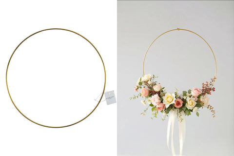 Dekoration Metall "Ring" 30cm gold