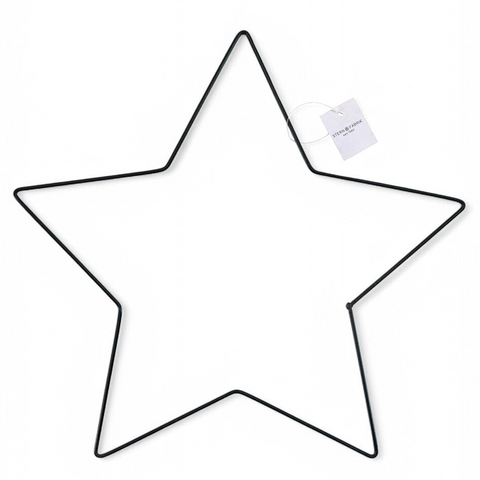 Dekoration Metall "Stern" schwarz 25cm