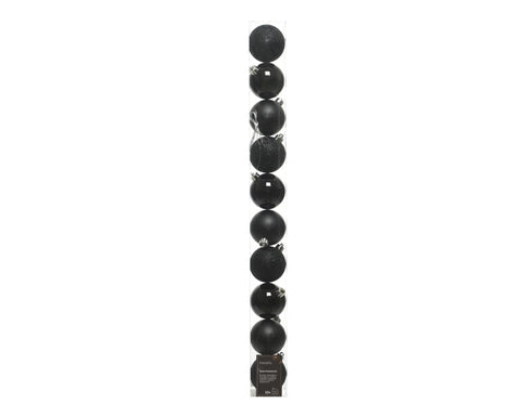 Kugeln bruchfest 10er schwarz 6cm