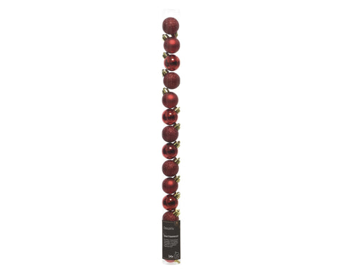 Kugeln bruchfest 14er weihnachtsrot 3cm