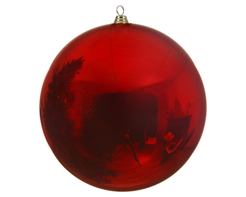 Kugel XXL bruchfest weihnachtsrot 40cm
