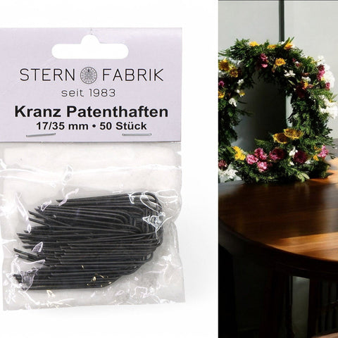 Kranz Patenthaften 17/35 mm 50 Stück