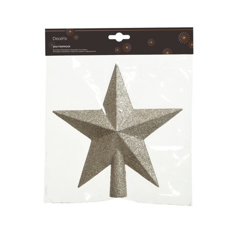 Baumspitze Stern bruchfest Glitter perle 4.2x19x19cm