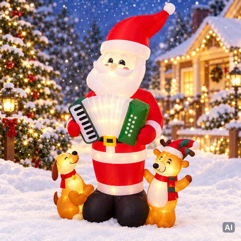 Weihnachtsmann macht Musik 185cm