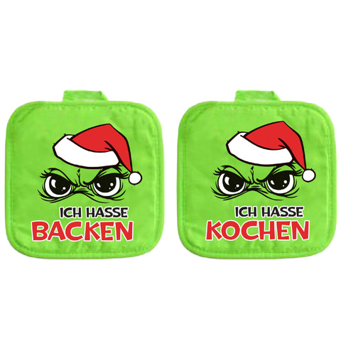Topflappen "Festtagsmuffel", 18x18x1cm Muffel Top Ten