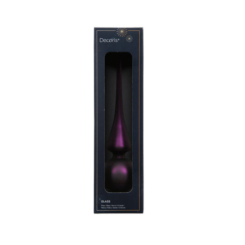 Baumspitze glas tiefviolette glasvase mit schlankem design und abgerundetem boden aus glas