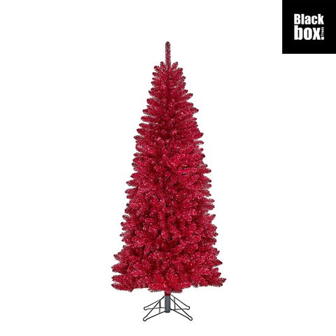 Colchester weihnachtsbaum rot tips 945 ein lebhafter roter glitzernder künstlicher weihnachtsbaum mit metallständer