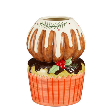 Lucie Vase Torte braun - h18xd26cm