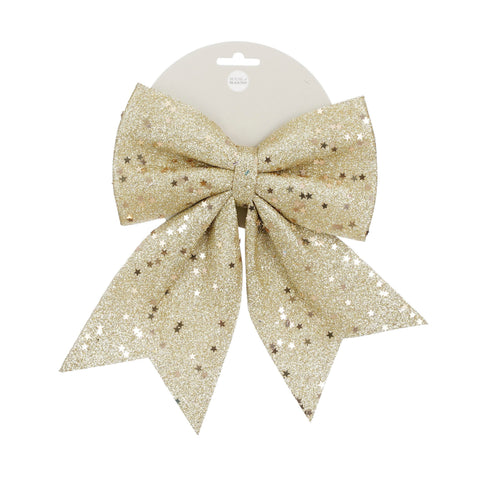 Schleife Glitzer champagner 20x24 cm