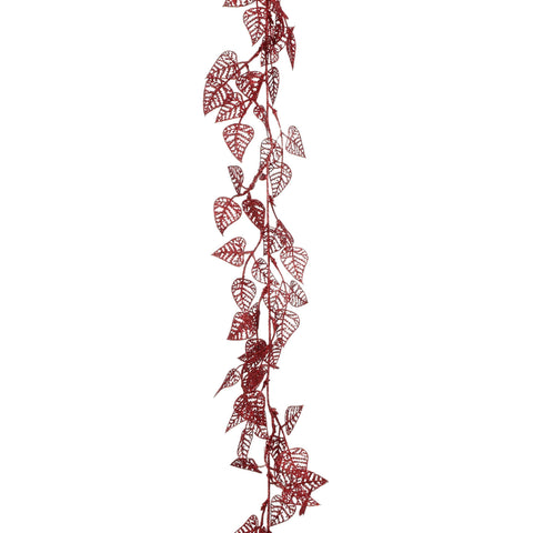 Girlande Blätter rot 180cm