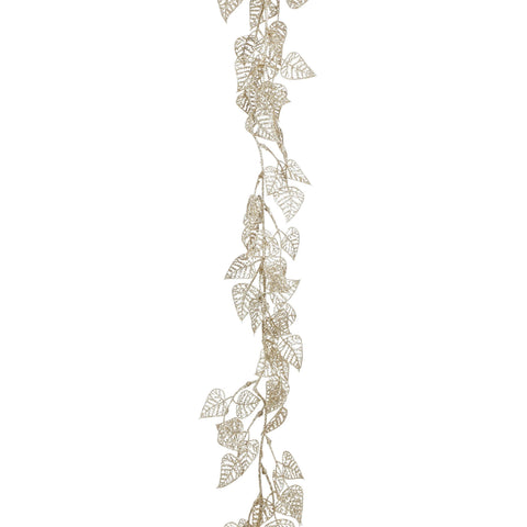 Girlande Blattern champagner 180cm