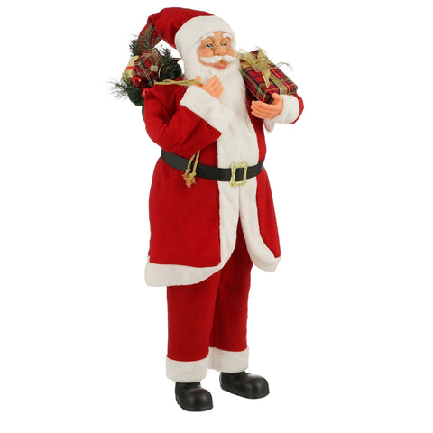 Figur Weihnachtsmann rot 40x26x110cm