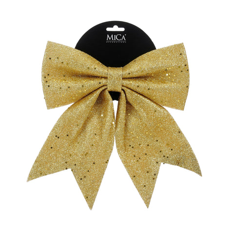 Schleife Glitzer gold 24x28x3.5cm
