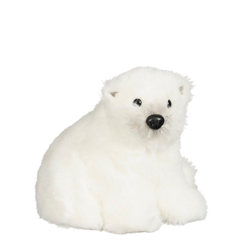 Dekoration Eisbear weiss - l16xb14xh13cm