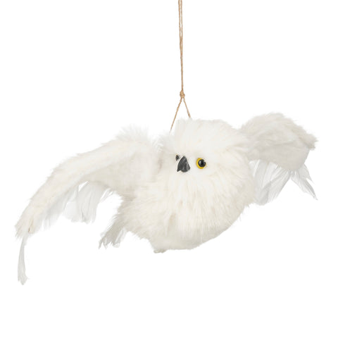 Eule fliegend weiss 50x27x13cm