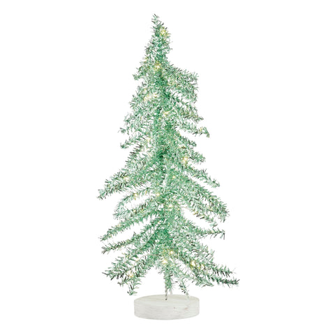 Dekoration Baum gruen 40 led batteriebetrieben - h40xd10cm