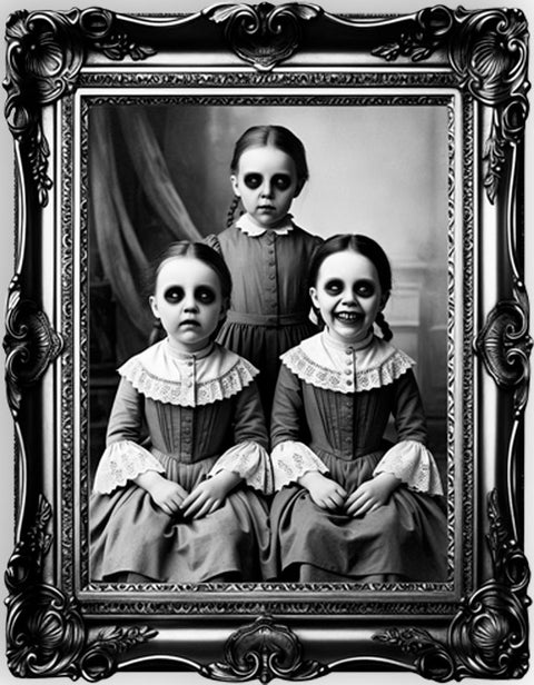 Halloween Aufkleber "3 Schwestern Vintage 58x45 cm Halloween Fiestas Guirca