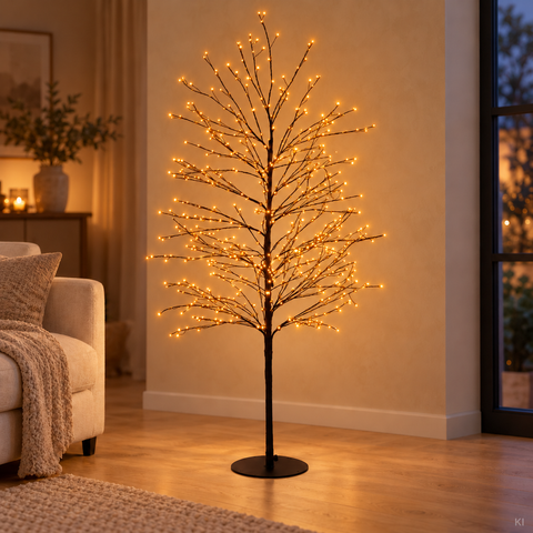 Baum Micro-LED schwarz 150cm 1000 LED-Flash