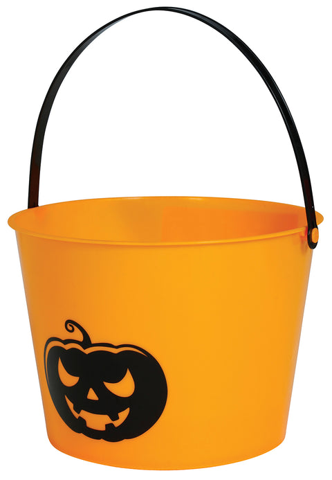 Halloween LED-Eimer orange 15 cm Halloween Fiestas Guirca