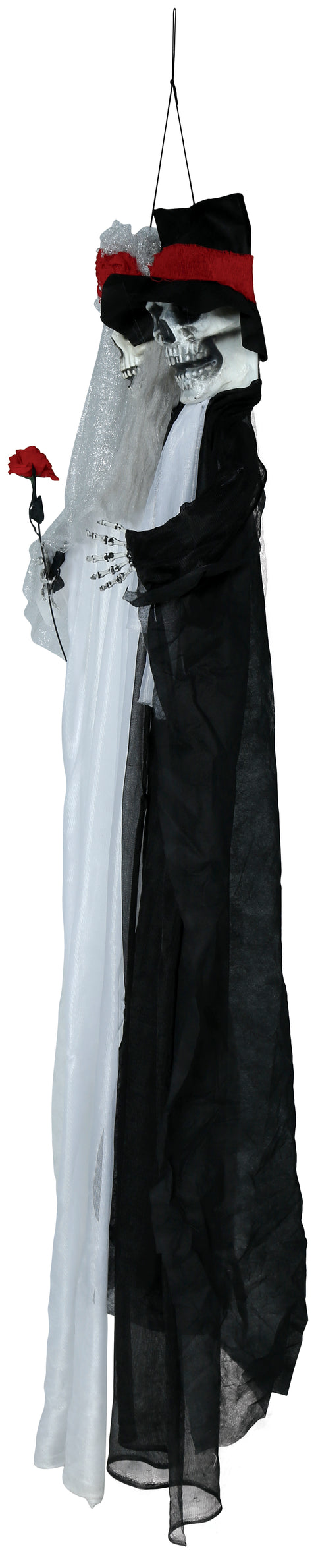Halloween hängendes Skelett-Brautpaar Licht & Sound 185 cm Halloween Fiestas Guirca