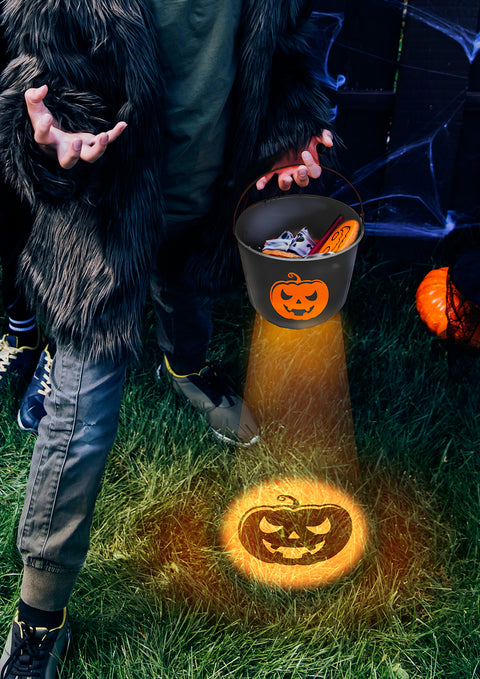Halloween LED-Eimer 15x20 cm Halloween Fiestas Guirca