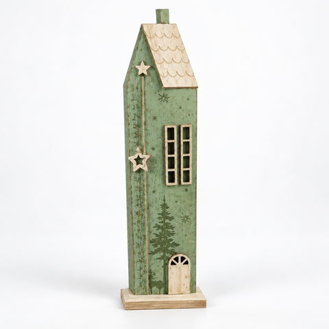 Haus Filz Holz mint 6x46x12 cm