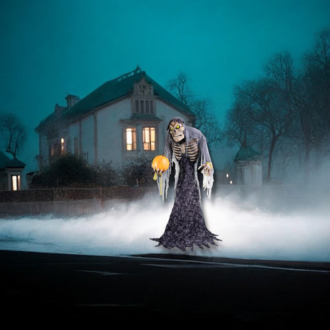 Buckeliger Geist mit Kürbis 210 cm Animatronic Halloween Funny Fashion