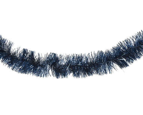 Lametta girlande pet glanz navyblaue glänzende lamettagirlande mit festlicher fransenstruktur