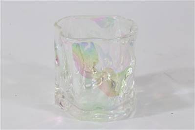 Windlichtglas irrisierend 8.8x8.3 cm