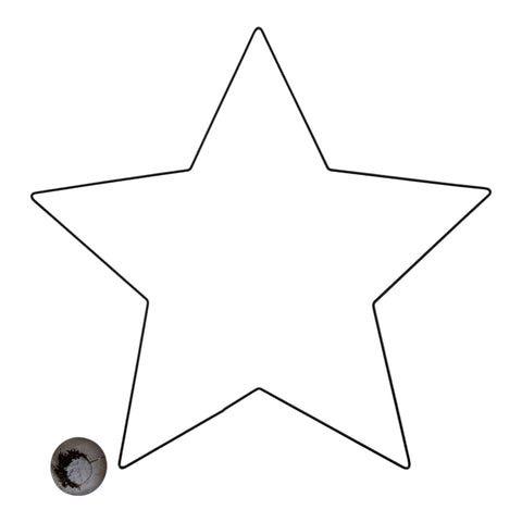 Metallstern schwarz 50 cm