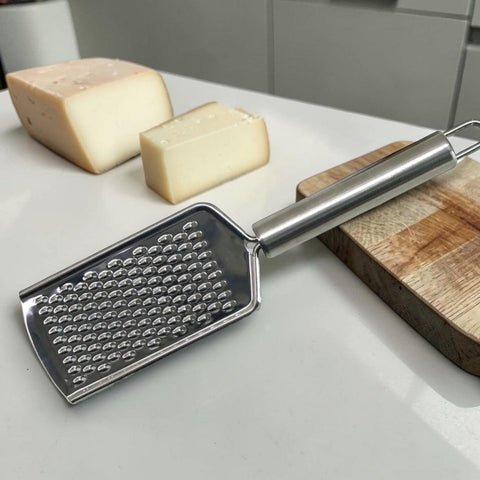 Stainless steel rechteckige flachreibe 24x6 cm mit polierter oberfläche und gleichmäßig angeordneten rillen