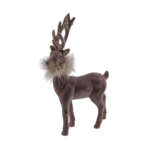 Kunststoffhirsch grau 12x4x19cm
