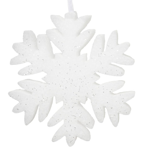 Schneeflocke weiß silber 58x4cm