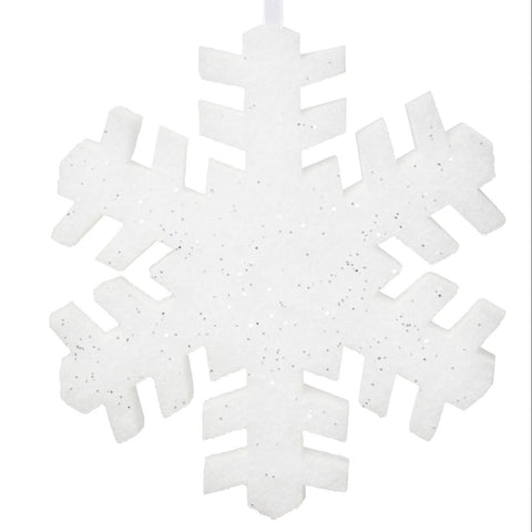Schneeflocke weiß silber 38x4cm