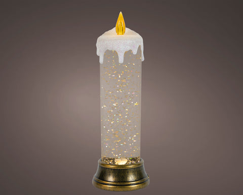 LED Wassersprenkler Kerze gold warmweiße LED 9.3x28cm