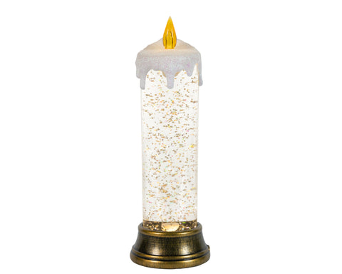 LED Wassersprenkler Kerze gold warmweiße LED 9.3x28cm