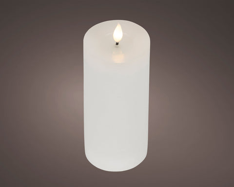 LED Echtwachskerze Flacker-Effekt weiß warmweiße LED 7.5x20cm