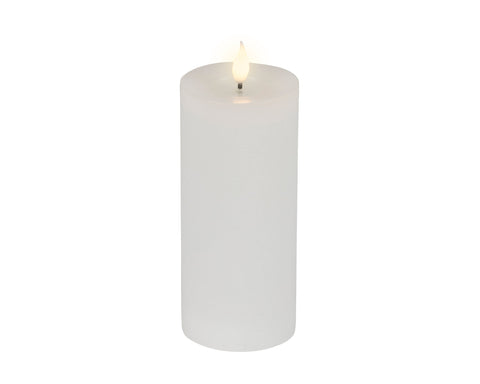 LED Echtwachskerze Flacker-Effekt weiß warmweiße LED 7.5x20cm