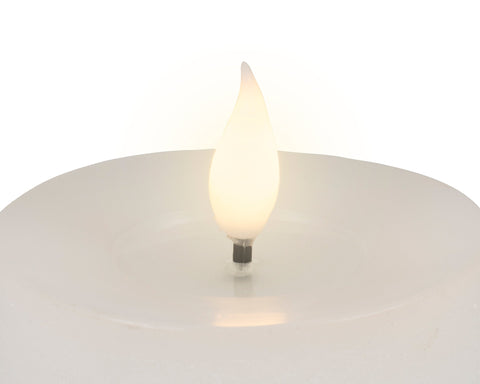 LED Echtwachskerze Flacker-Effekt weiß warmweiße LED 7.5x20cm