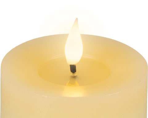 LED Realistisches Docht-Teelicht wachs Flacker-Effekt creme warmweiße LED 7.5x6cm