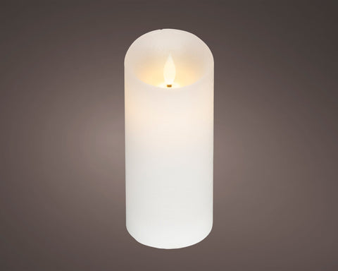 LED Echtwachskerze Flacker-Effekt weiß warmweiße LED 7.5x17cm