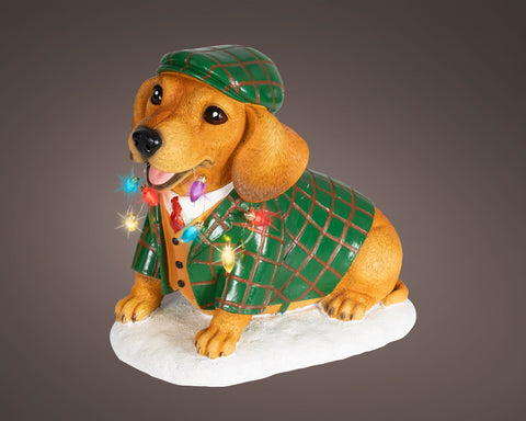LED Hund bunt 14.5x24x24cm