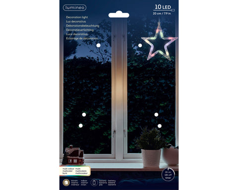LED Fensterbeleuchtung transparent multi 17x1cm