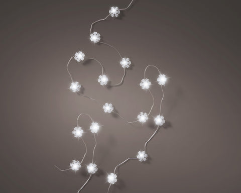 LED Mikro-Lichterkette silber 40 kaltweiße LED 195cm
