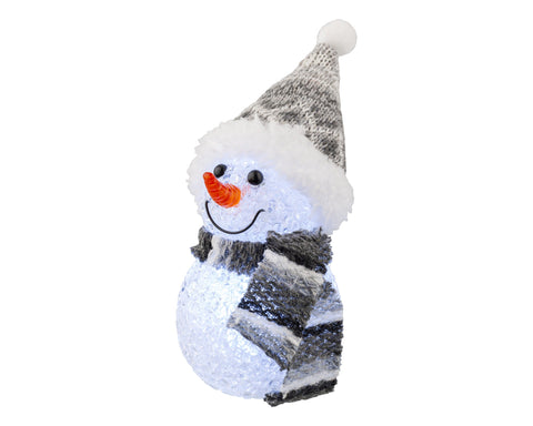 LED Schneemann kaltweiße LEDe LED 6x16cm