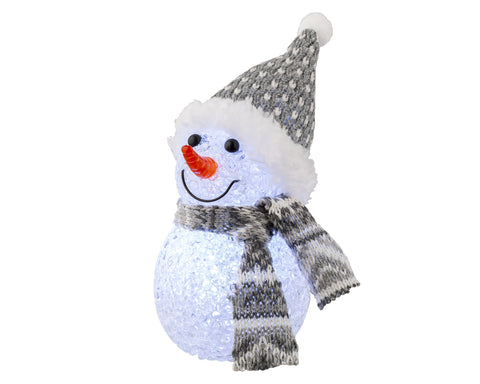 LED Schneemann kaltweiße LEDe LED 6x16cm