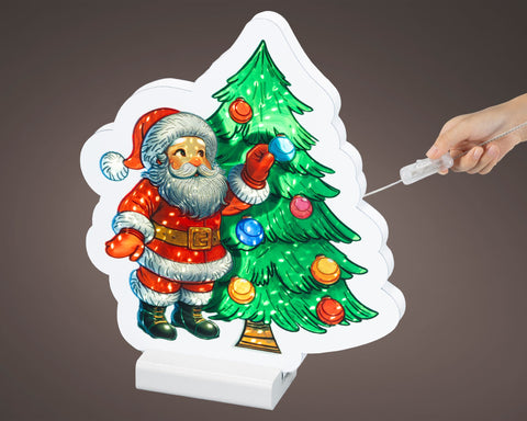 LED Infinity Santa am Baum warmweiße LED 1.3x17x22cm