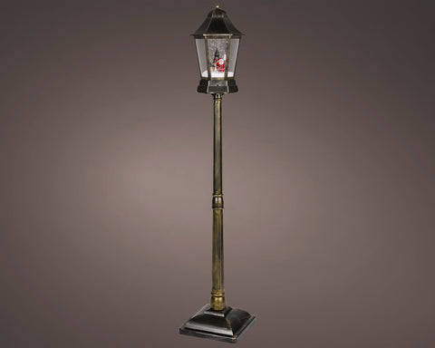 LED Straßenlaterne Schneefallfunktion antikkupfer warmweiße LED 32x166cm