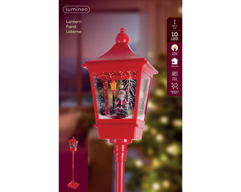 LED Straßenlaterne Schneefallfunktion warmweiße LED 37.5x37.5x185cm